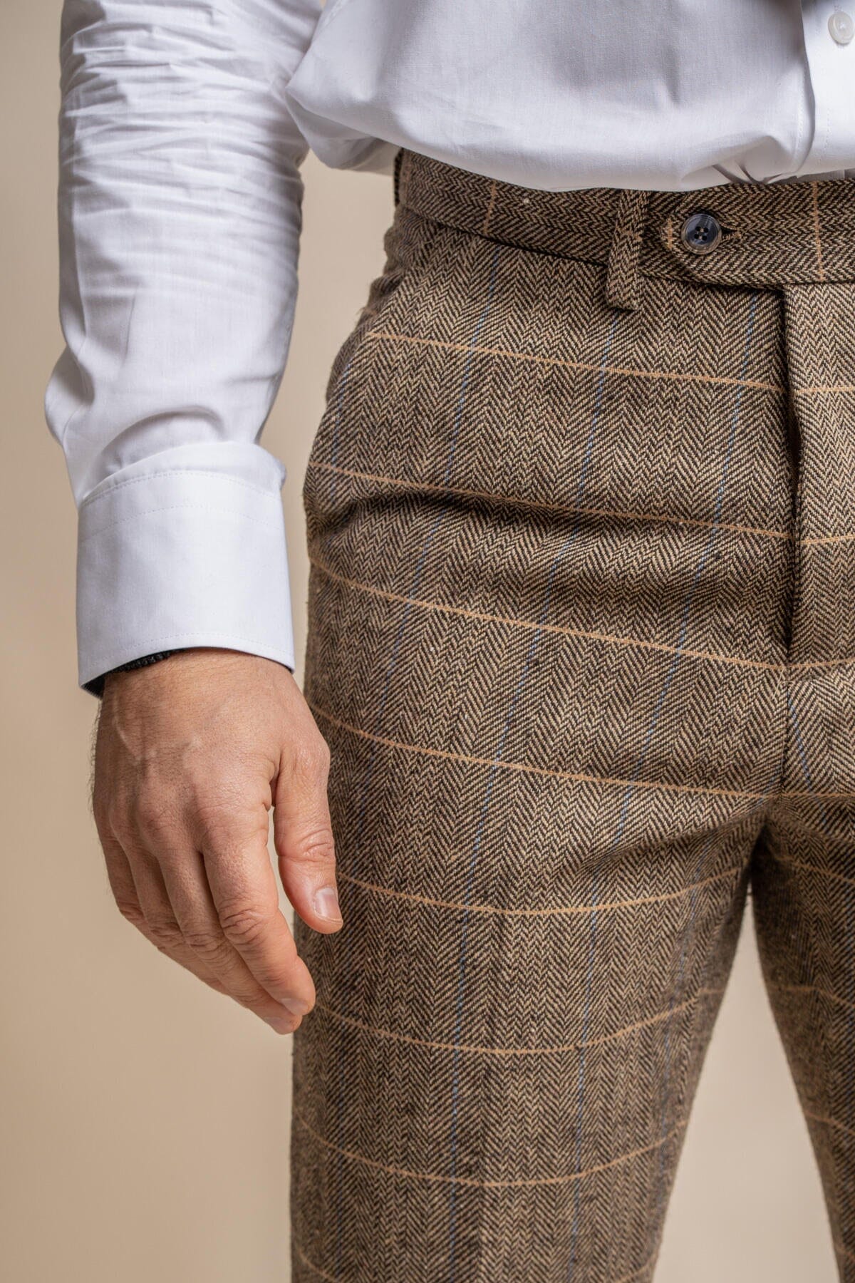 Albert Brown Tweed Trousers - Trousers - 