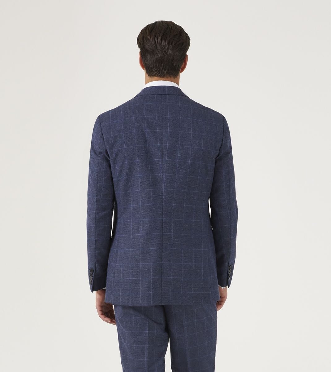 Anello Blue Prince Of Wales Check 3 Piece Suit - Suits - 