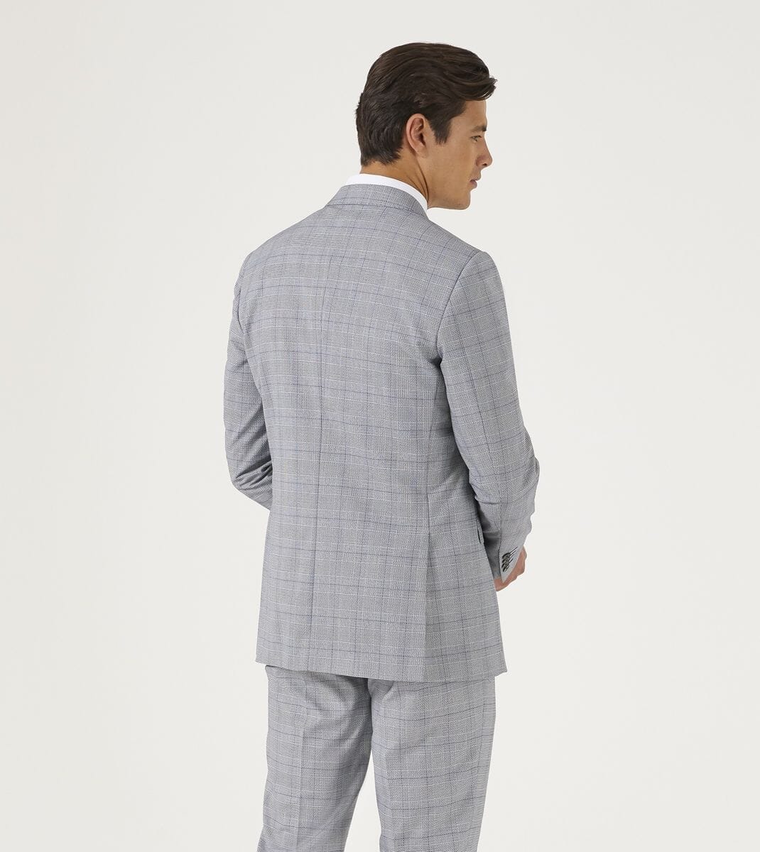 Anello Grey Prince Of Wales Check 2 Piece Suit - Suits - 