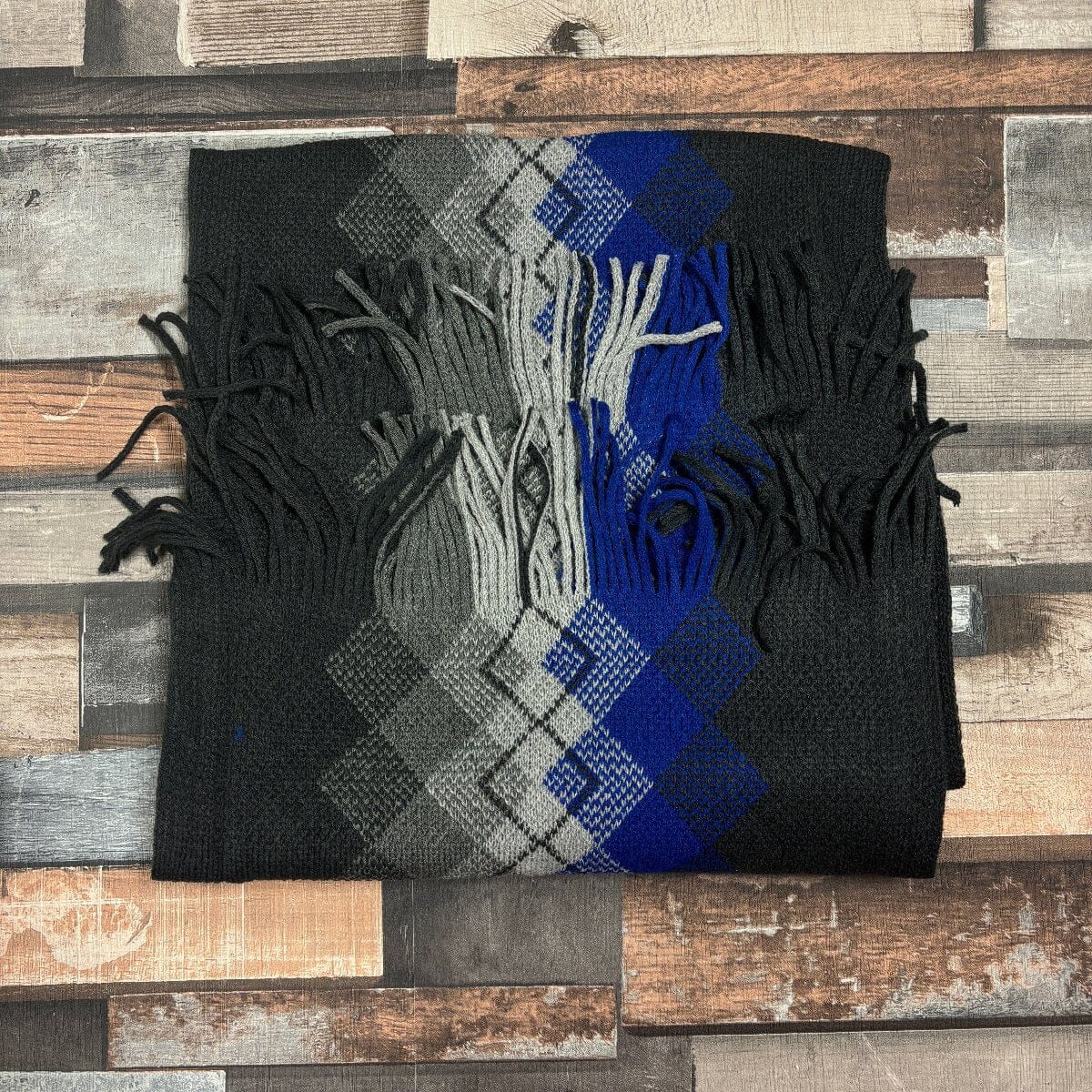 Argyle Knit Scarf - Scarves - 
