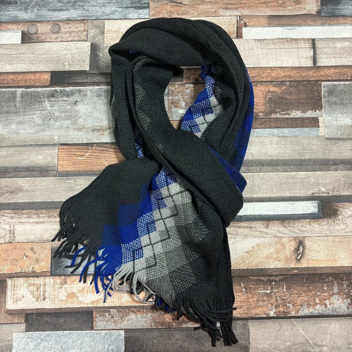 Argyle Knit Scarf - Scarves - 