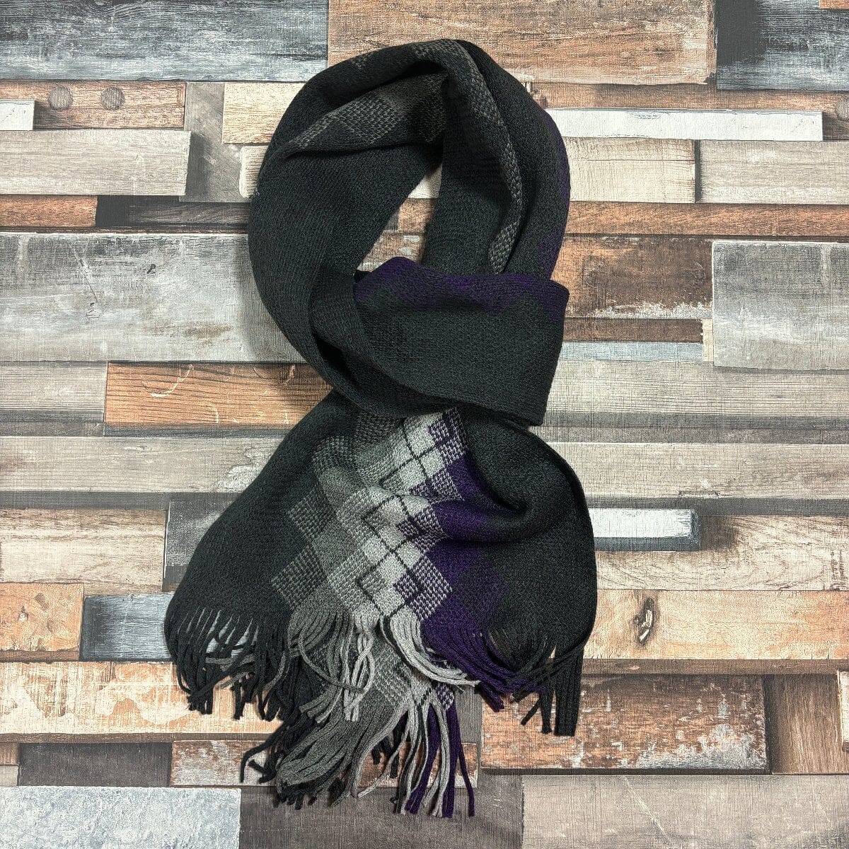 Argyle Knit Scarf - Scarves - 