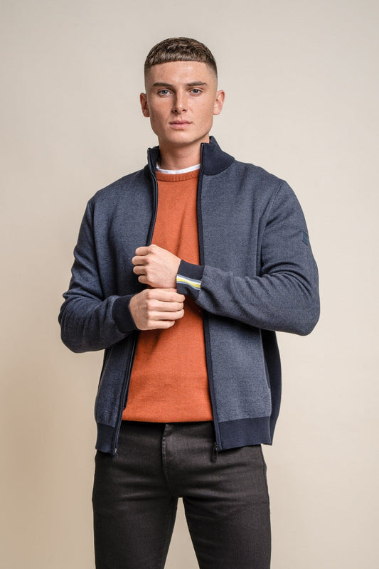 Artega Navy Jacket - Jumpers - S - THREADPEPPER