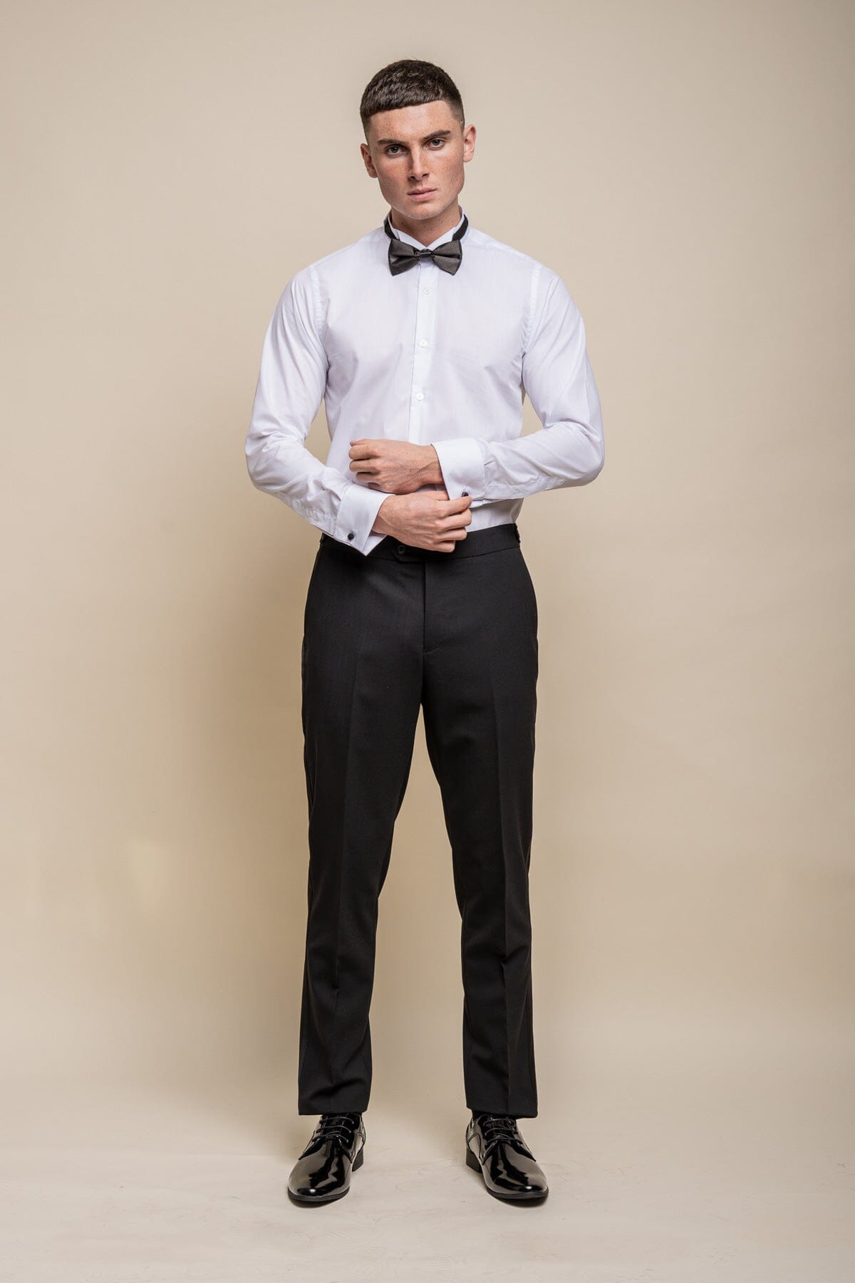 Aspen Black Tuxedo Trousers - Trousers - 
