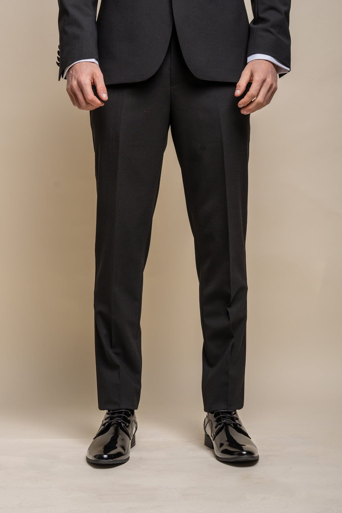 Aspen Black Tuxedo Trousers - Trousers - 