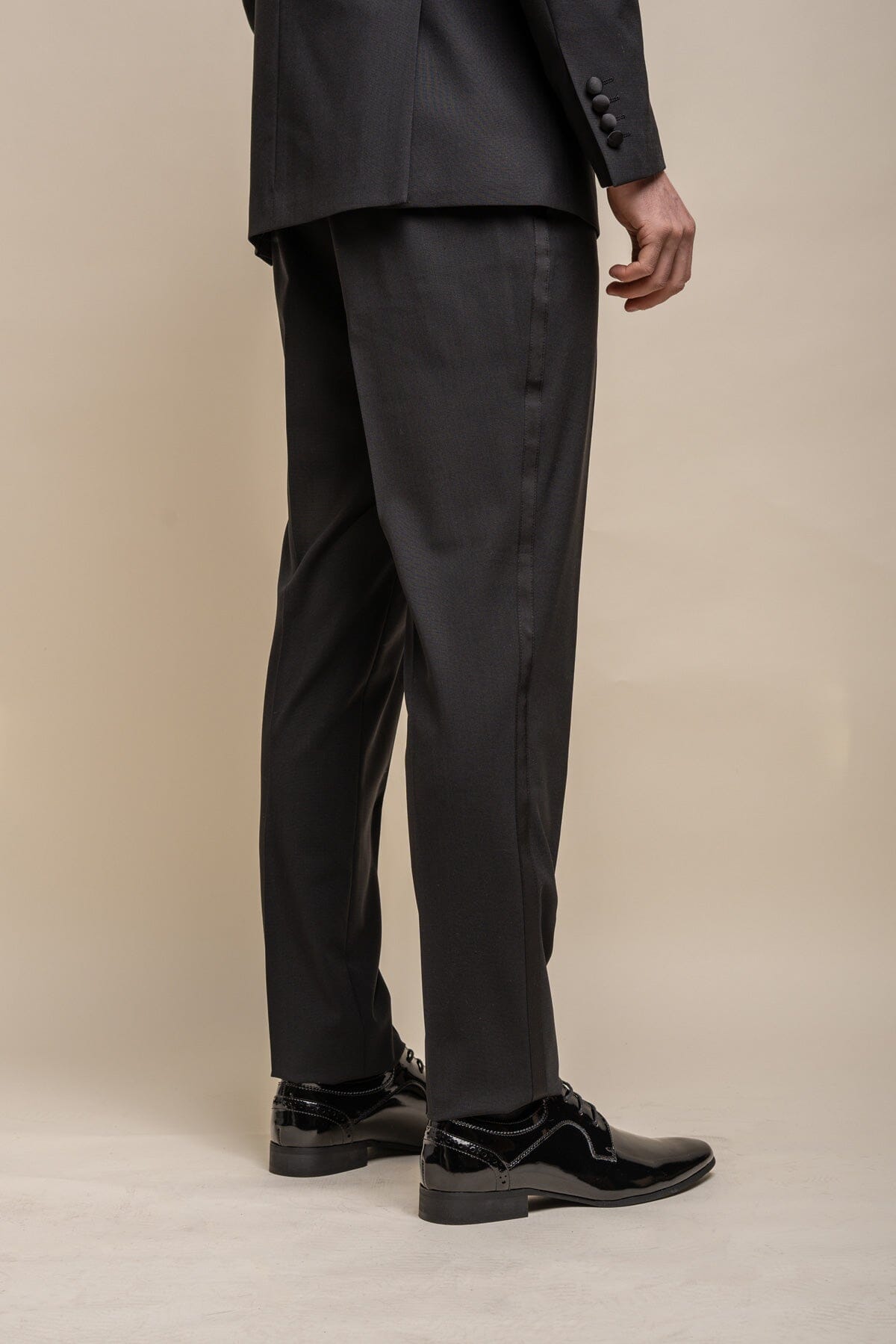 Aspen Black Tuxedo Trousers - Trousers - 