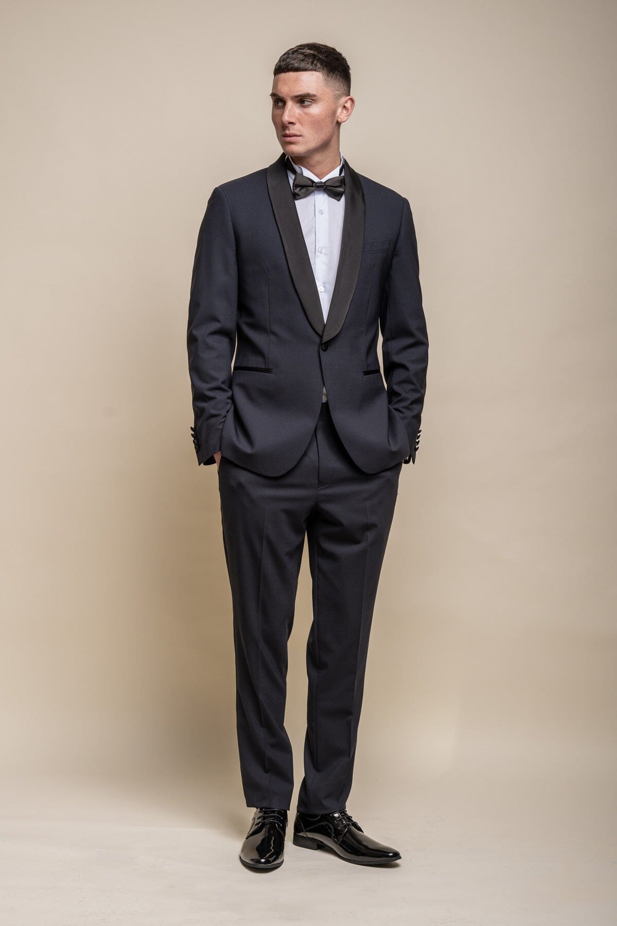 Aspen Midnight Navy Tuxedo Suit Swatch - Swatch - 