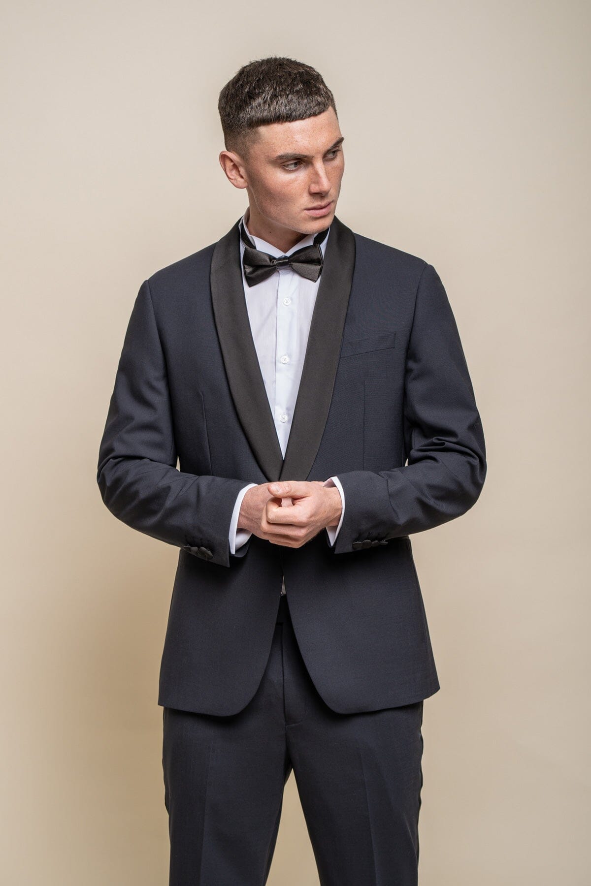 Aspen Midnight Navy Tuxedo Suit Swatch - Swatch - 
