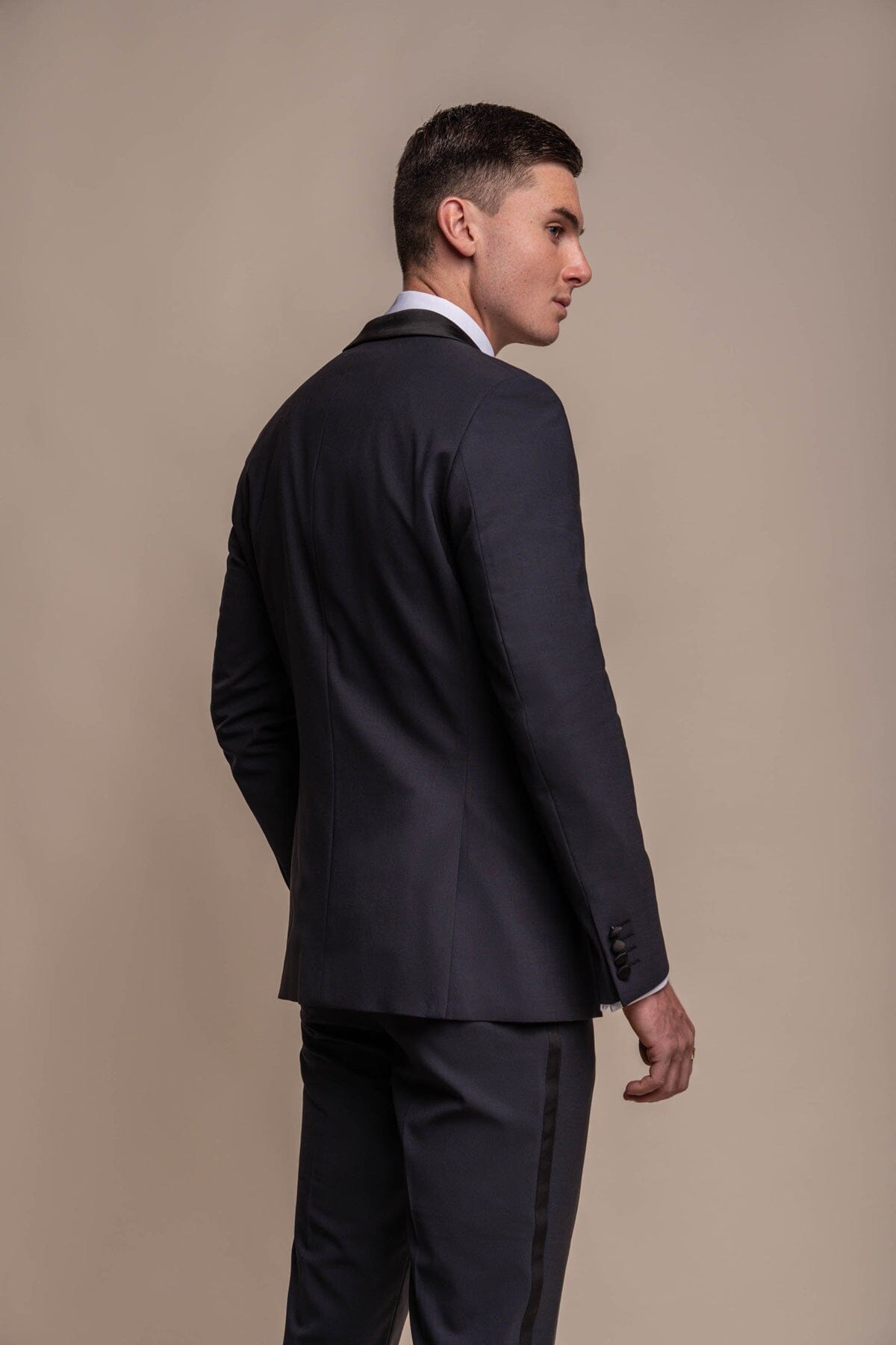 Aspen Midnight Navy Tuxedo Suit Swatch - Swatch - 