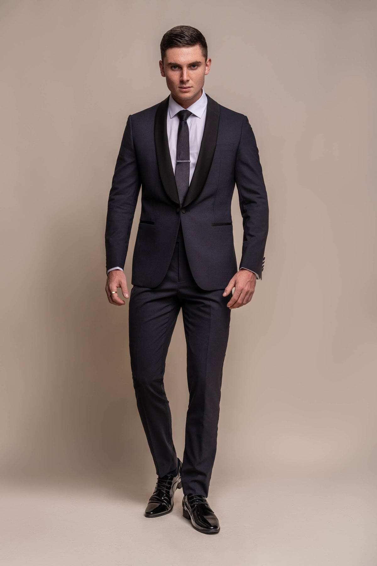 Aspen Midnight Navy Tuxedo Suit Swatch - Swatch - 