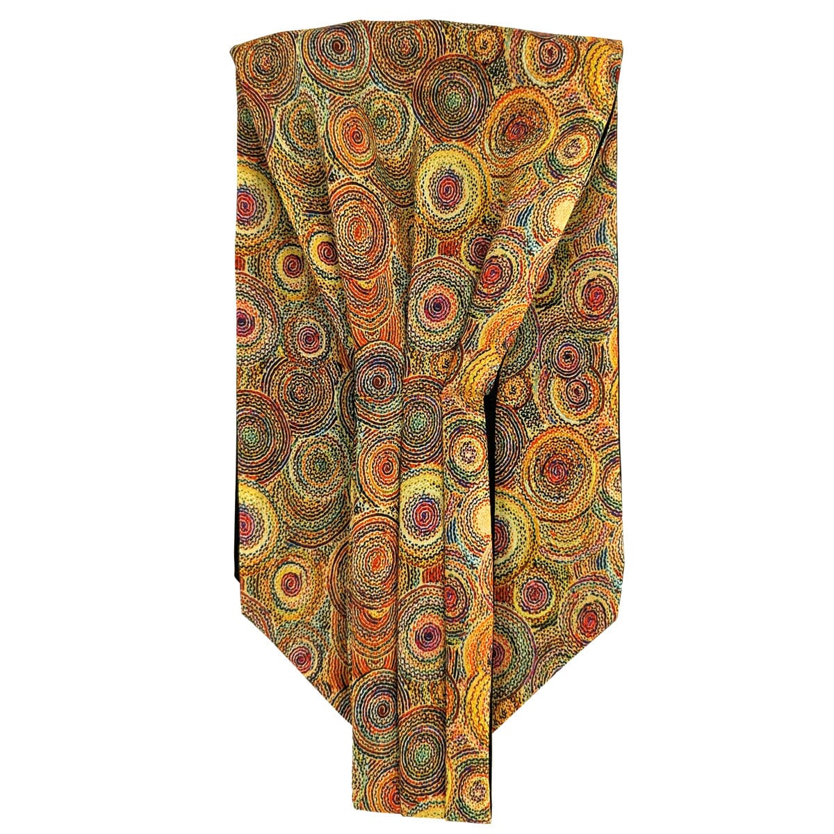 Autumn Circles Vegan Silk Cravat - Cravats - 