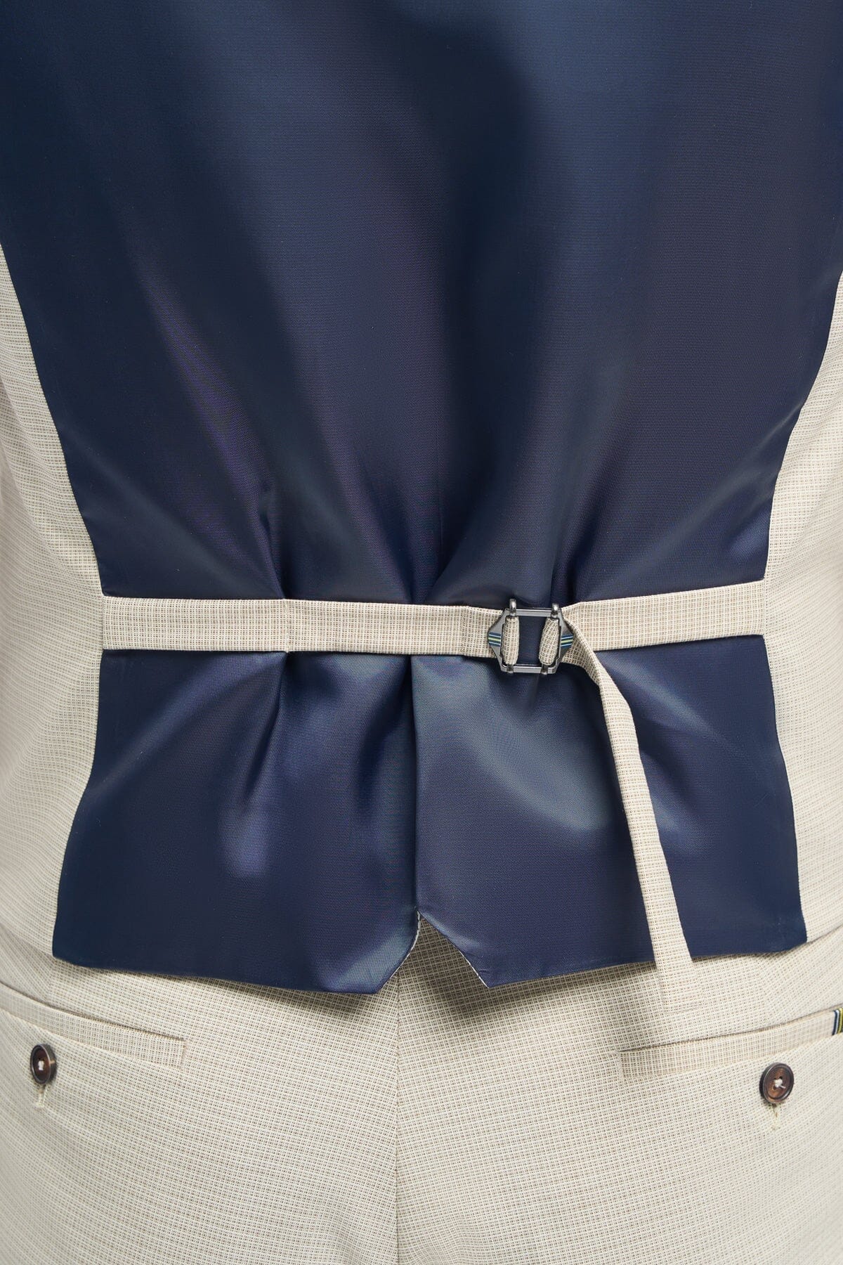 Beige Textured Waistcoat - STOCK CLEARANCE - Waistcoats Sale - 