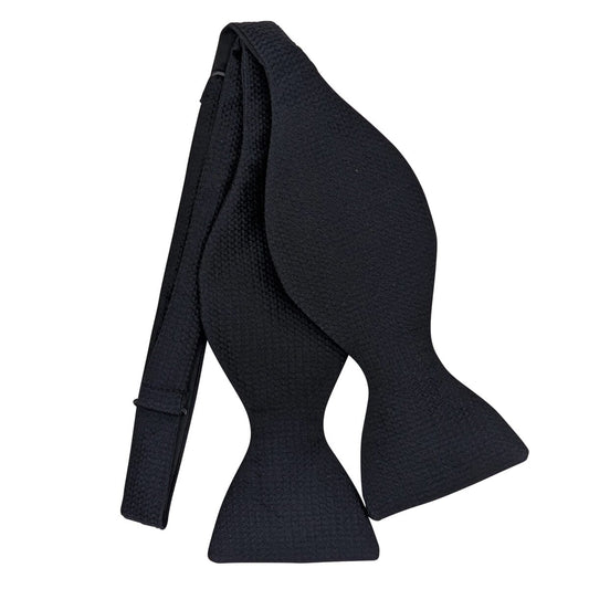 Black Barathea Bow Tie - Bow Ties - 