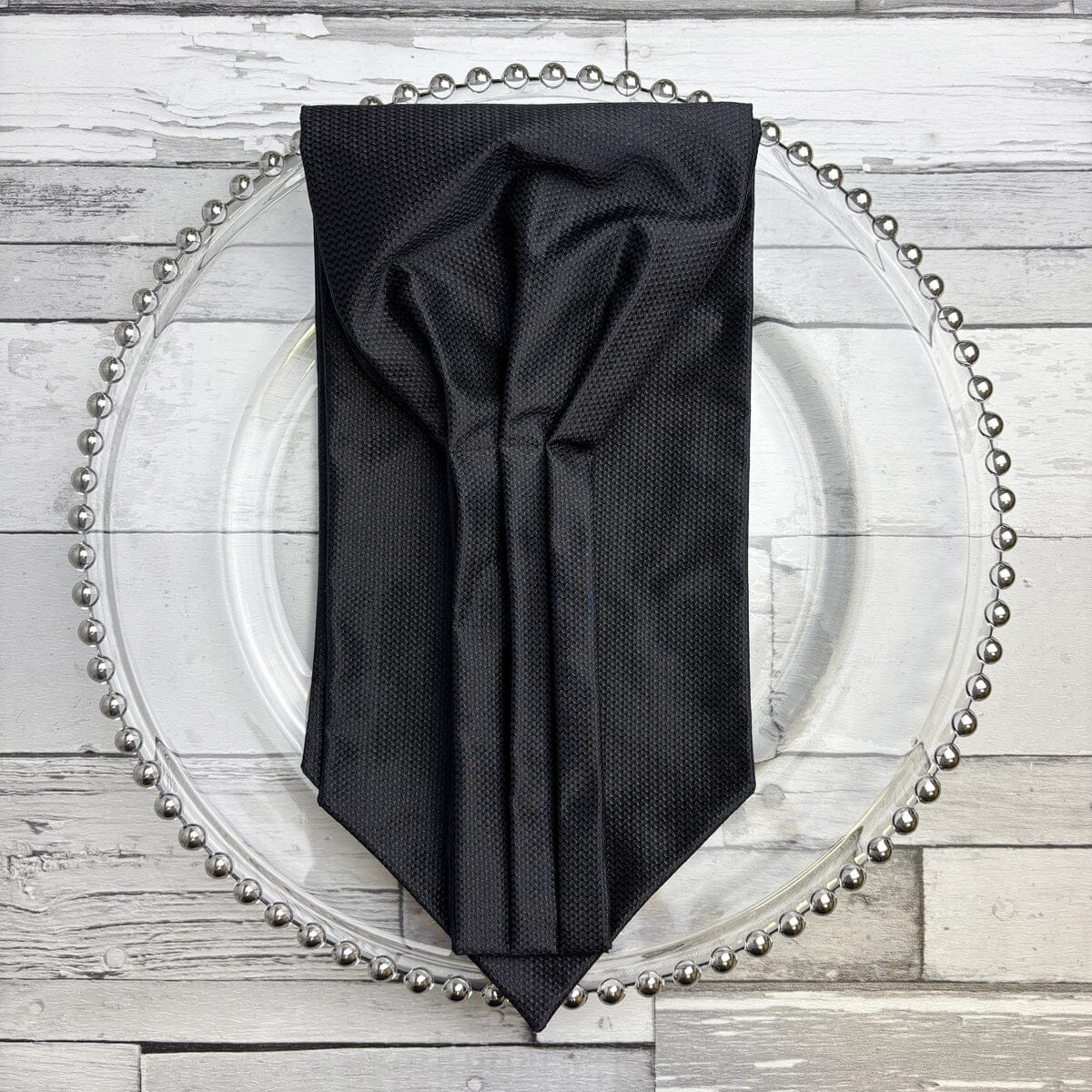 Black Barathea Silk Cravat - Cravats - 