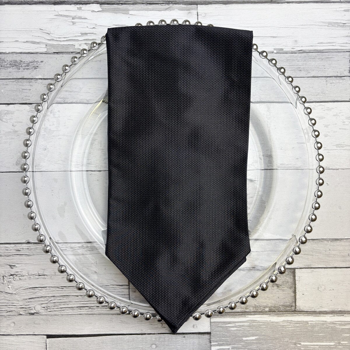 Black Barathea Silk Cravat - Cravats - 