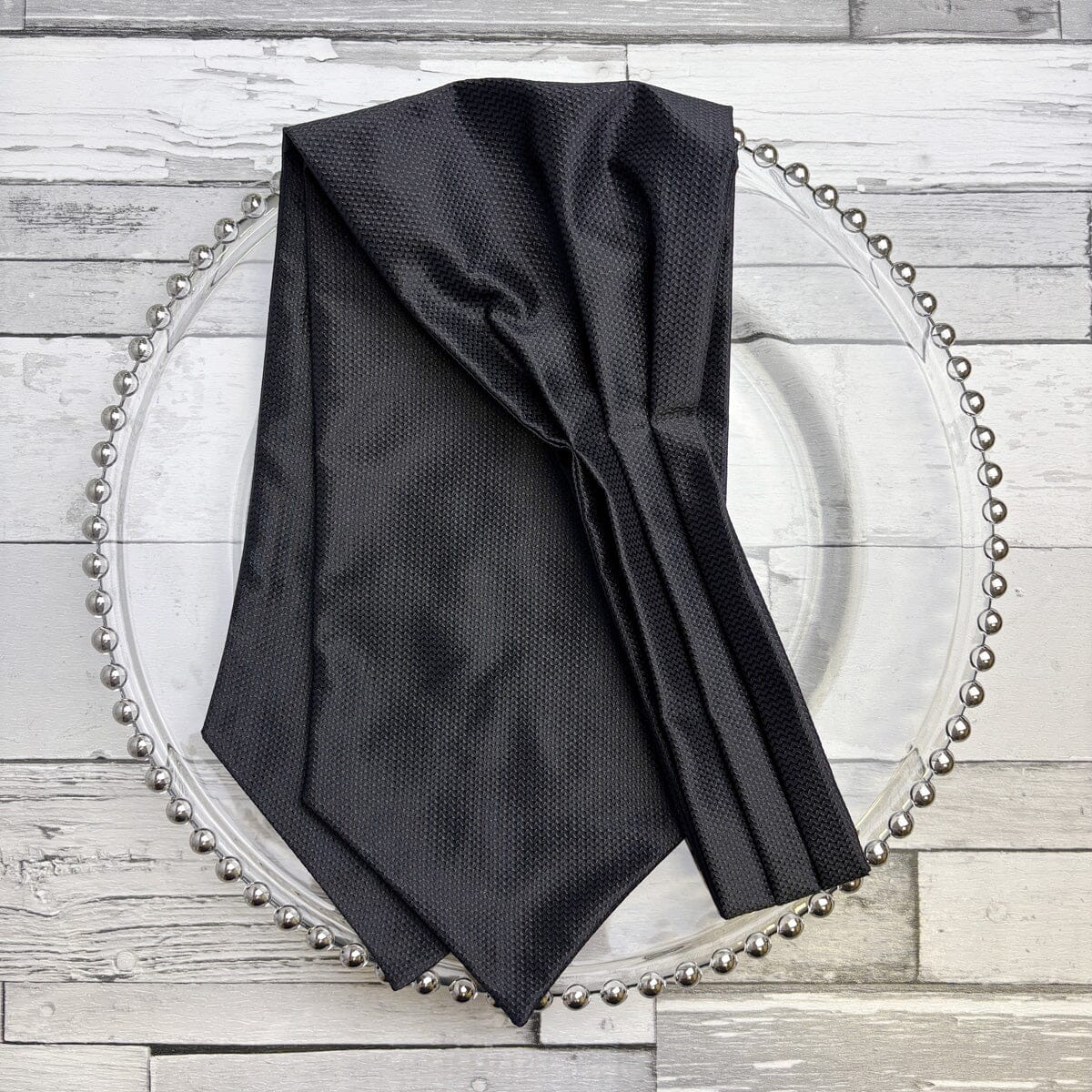 Black Barathea Silk Cravat - Cravats - 