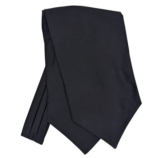 Black Barathea Silk Cravat - Cravats - 