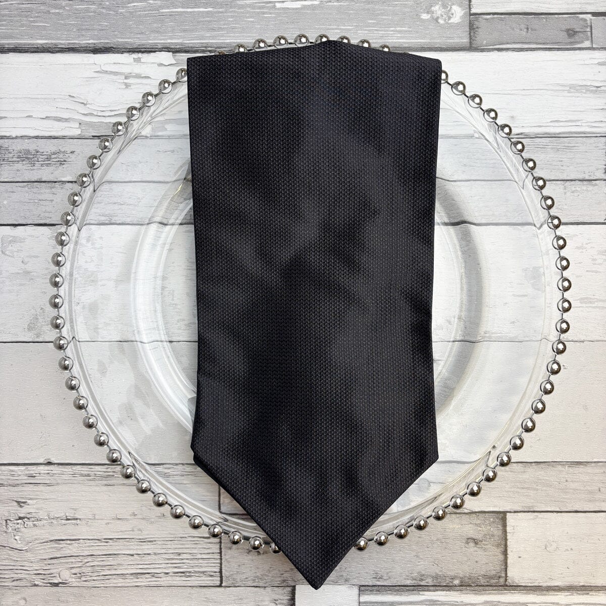 Black Barathea Silk Cravat - Cravats - 