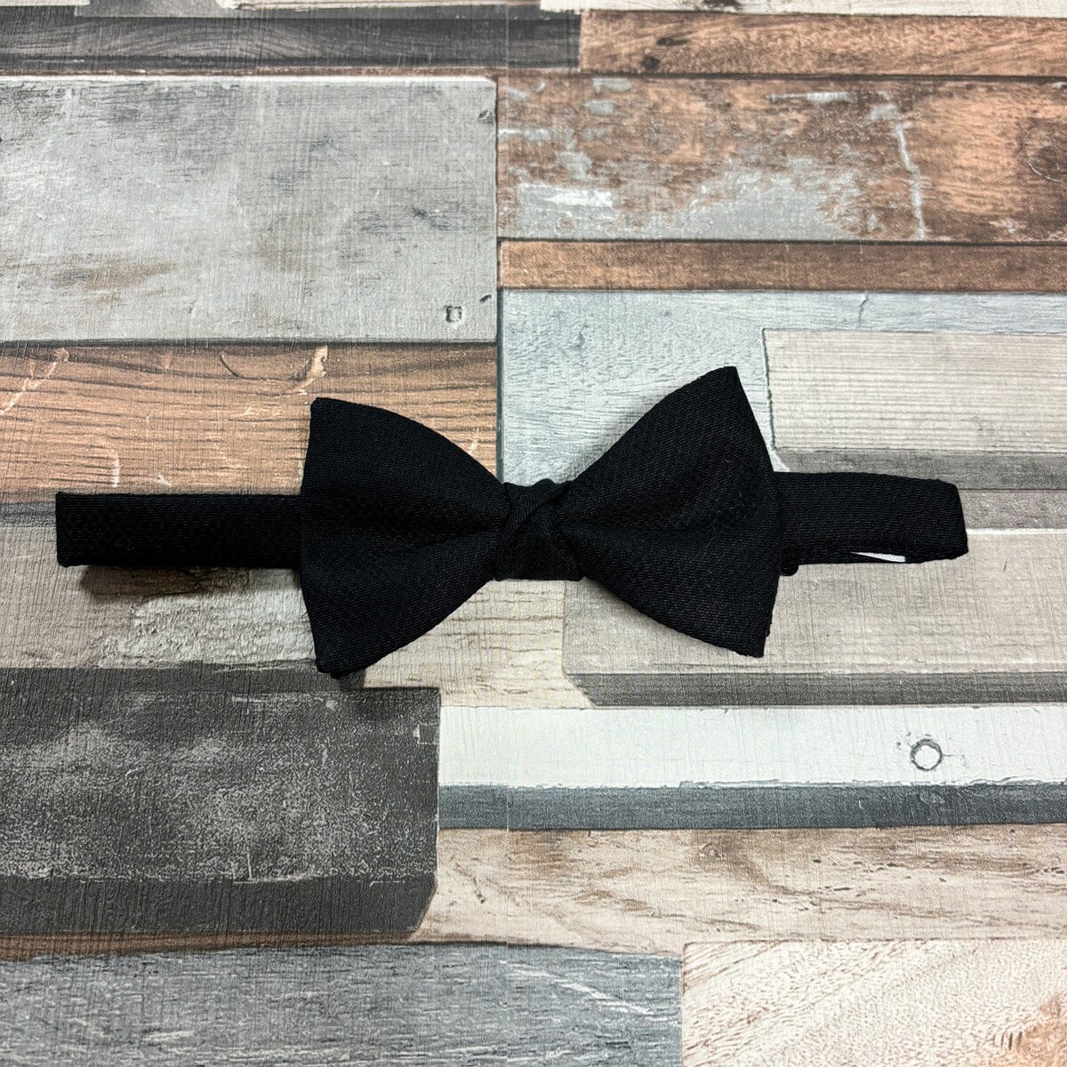 Black Marcella Bow Tie - Gift Sets - Pre-Tied Bow Tie Bow Tie Only 