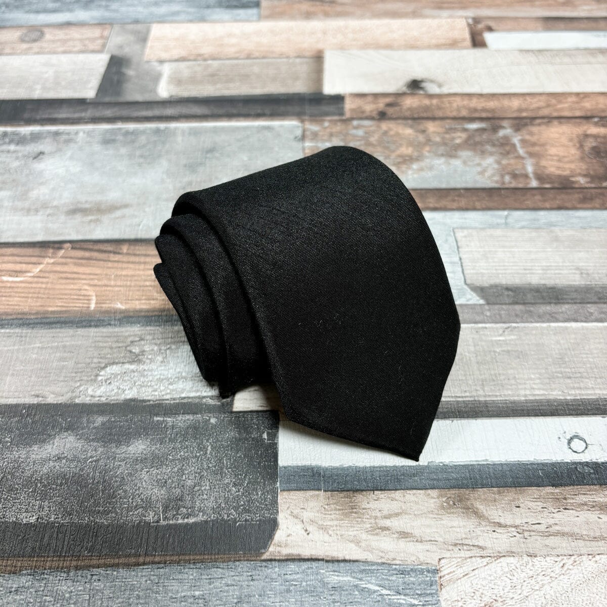 Black Shantung Tie - Gift Sets - Regular Tie Tie Only 