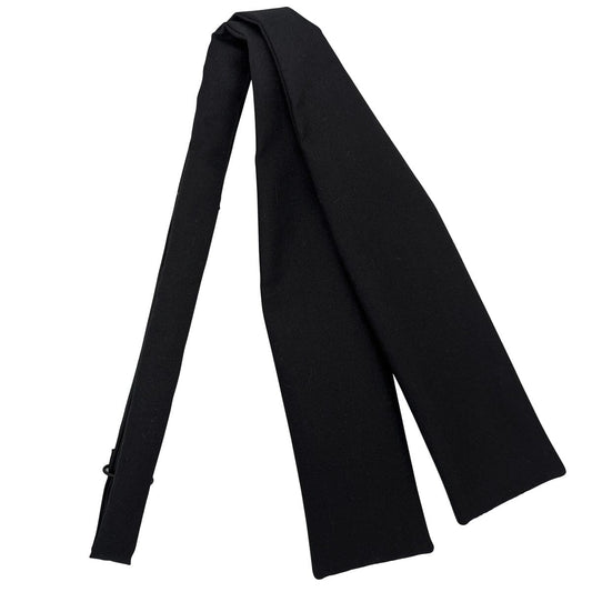 Black Silk Twill Batswing Bow Tie - Bow Ties - 
