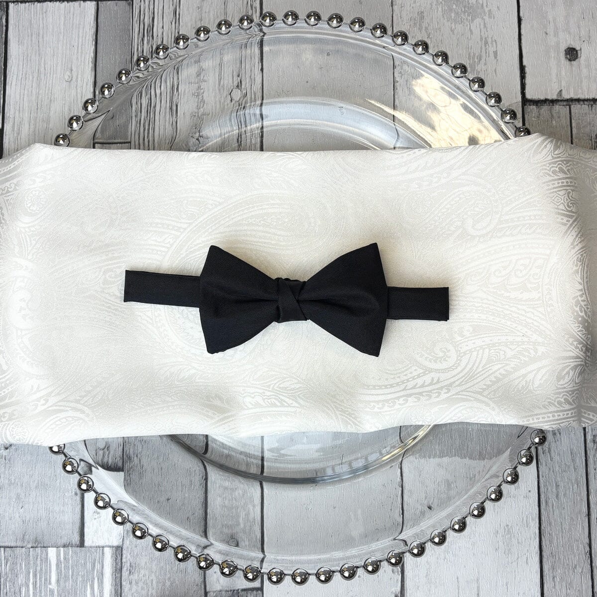 Black Silk Twill Bow Tie - Bow Ties - 