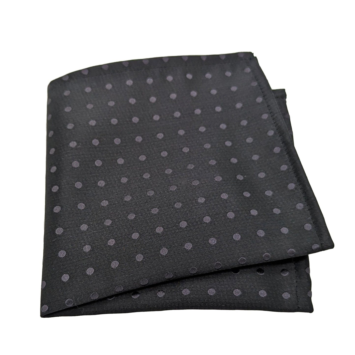 Black Spot Silk Pocket Square - Handkerchiefs - - THREADPEPPER