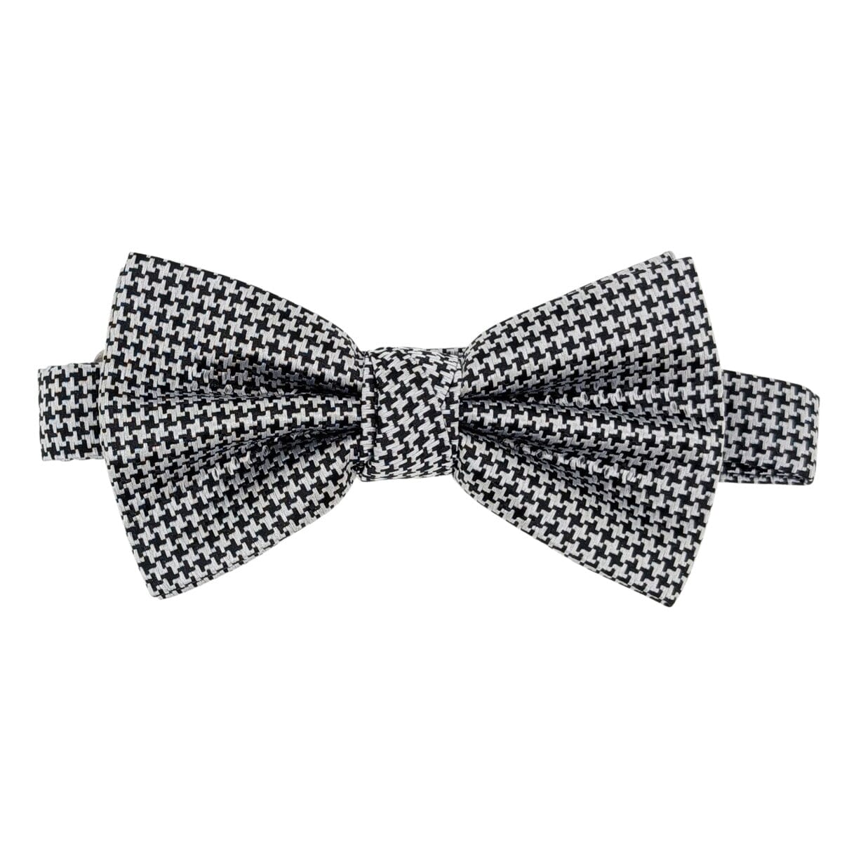 Black & White Dogtooth Bow Tie - Bow Ties - 