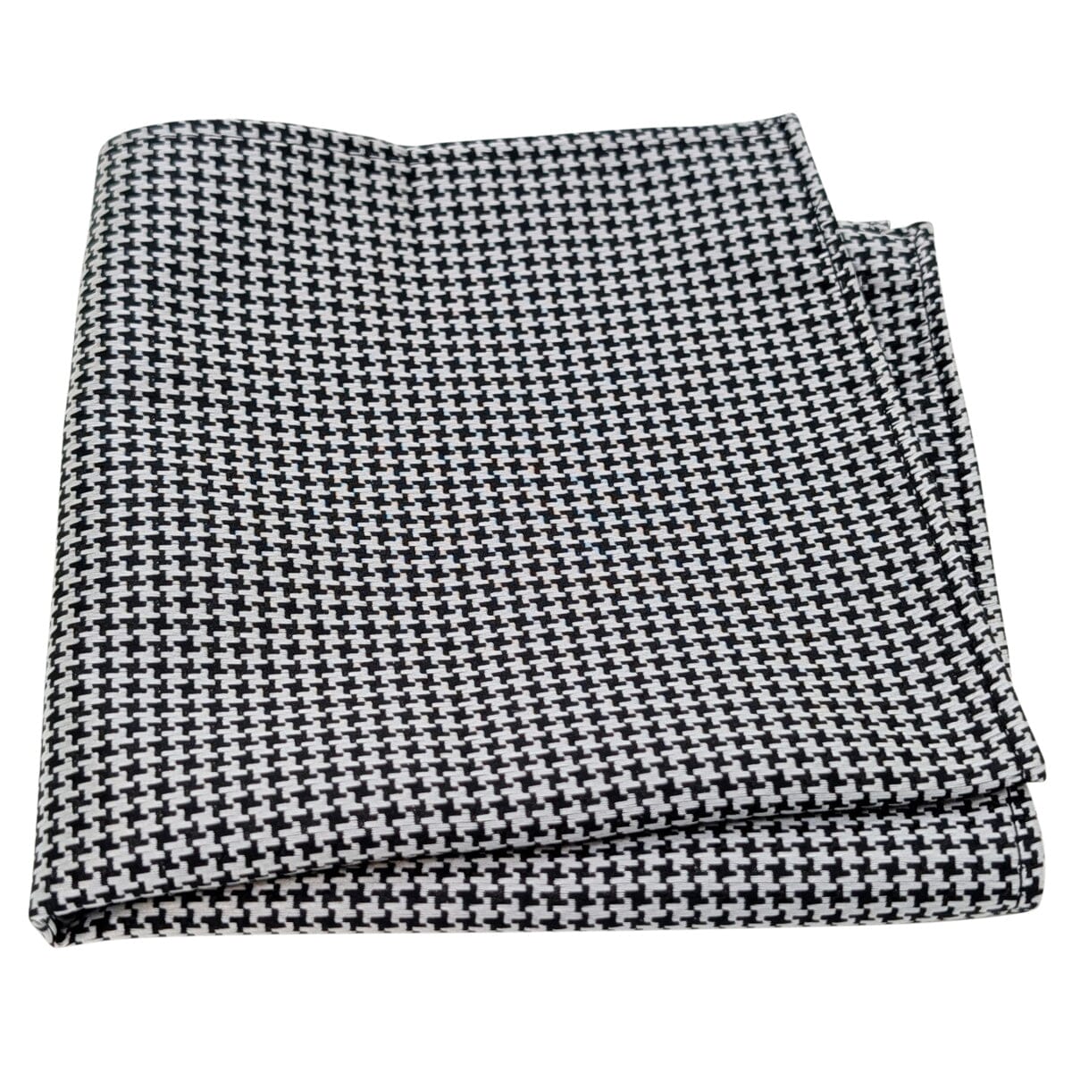 Black & White Dogtooth Pocket Square - Pocket Square - 
