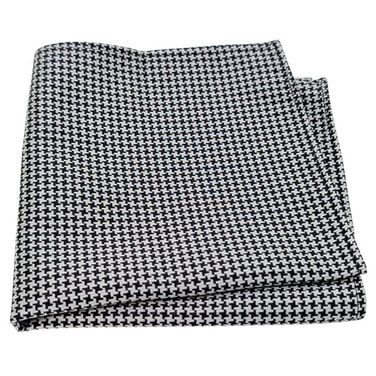 Black & White Dogtooth Pocket Square - Pocket Square - 
