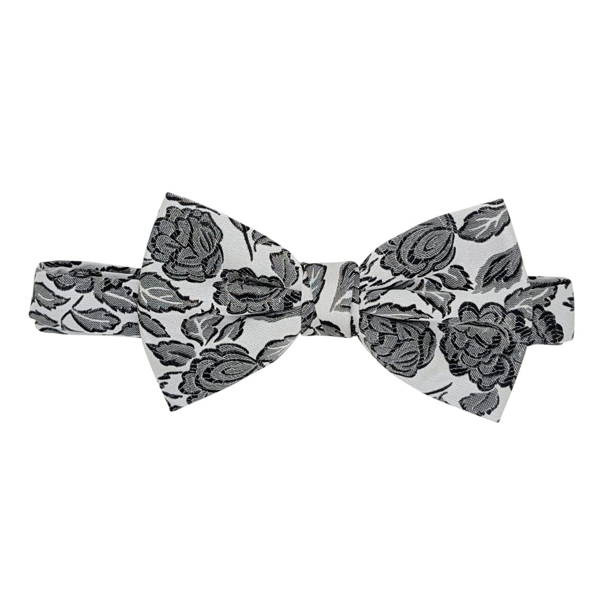 Black & White Roses Bow Tie - Bow Ties - 