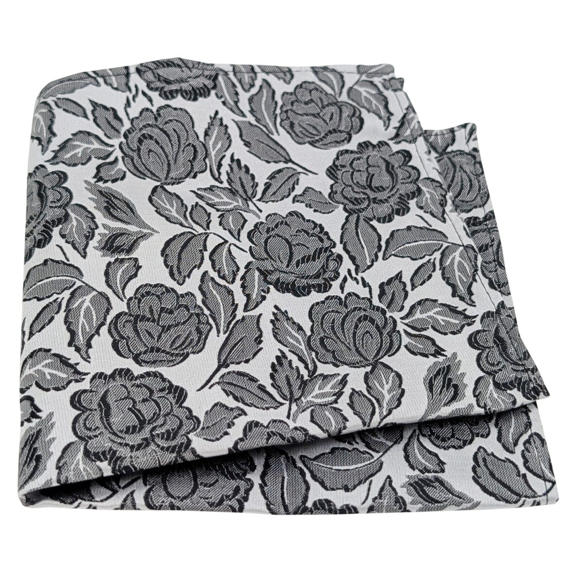 Black & White Roses Pocket Square - Pocket Square - 