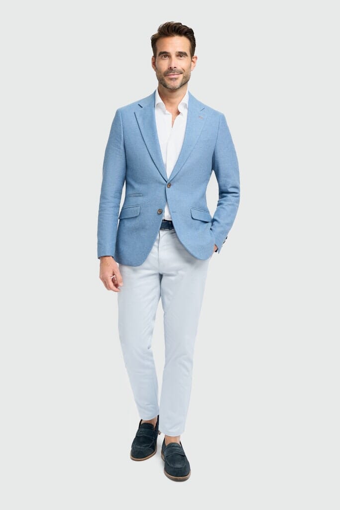 Blue Herringbone Jacket - STOCK CLEARANCE - Blazers & Jackets Sale - 