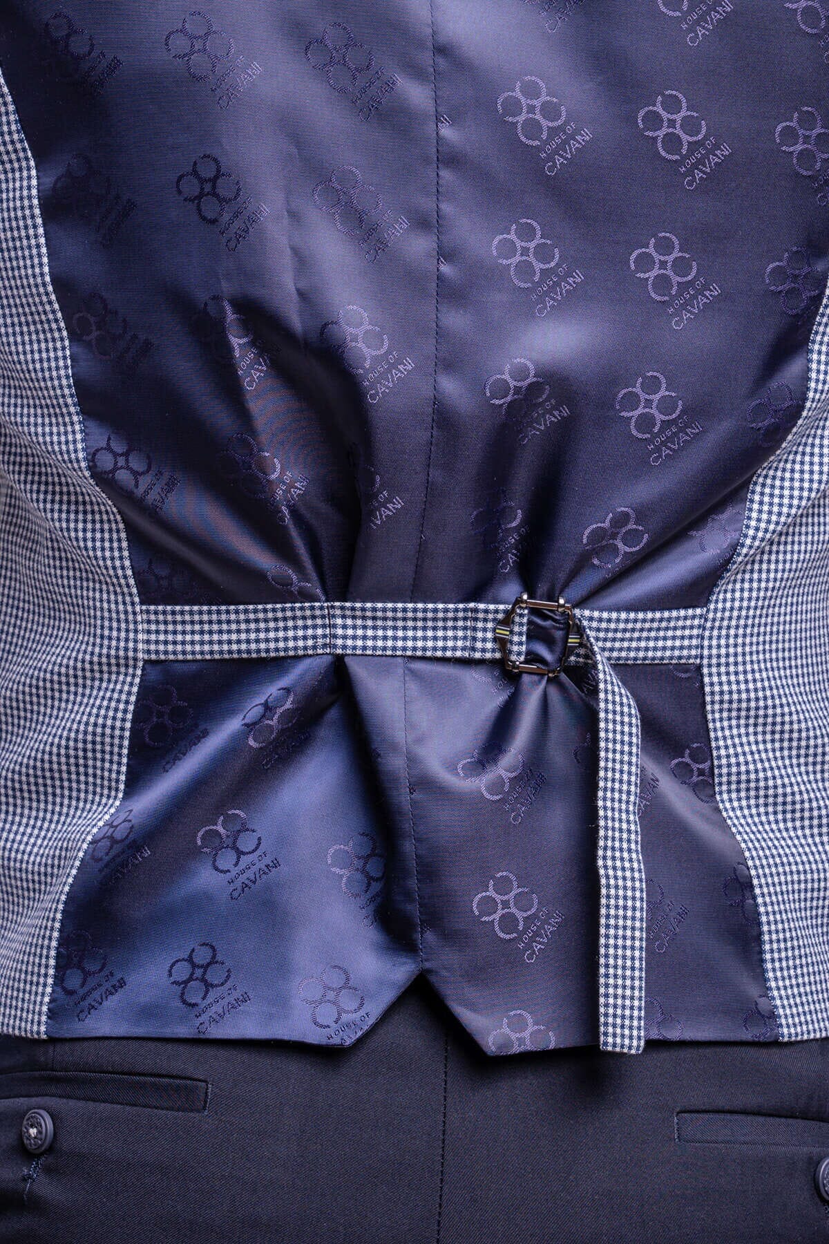 Blue Houndstooth Waistcoat - STOCK CLEARANCE - Waistcoats Sale - 