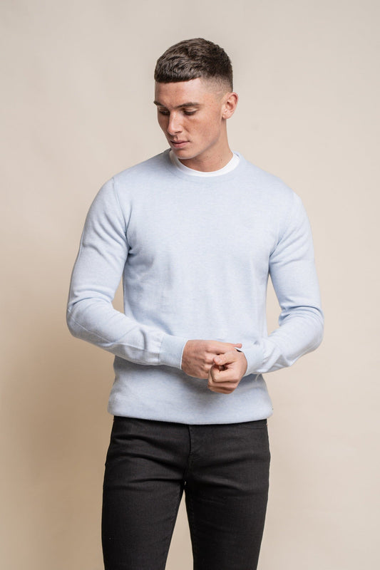 Blue Marlyn Crewneck Jumper - Jumpers - S - THREADPEPPER