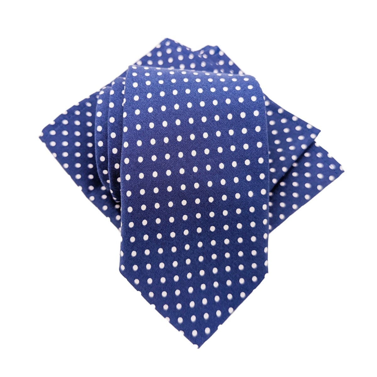 Blue Spot Cotton Tie - Ties - - THREADPEPPER