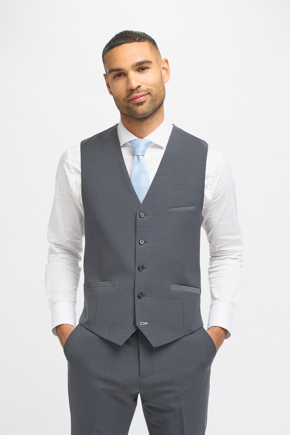 Bond Charcoal 3 Piece Suit - Suits - 