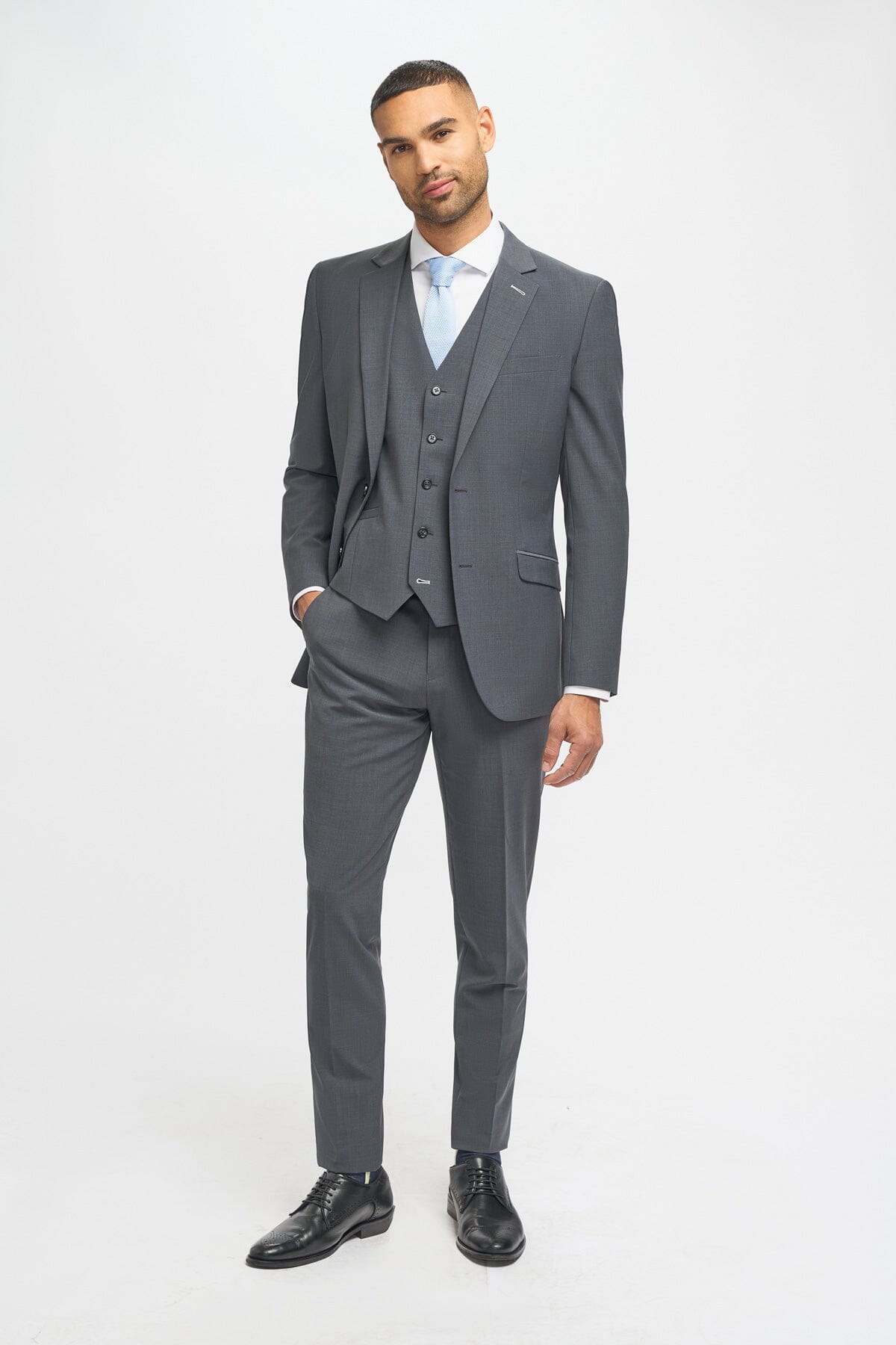 Bond Charcoal Suit Swatch - Swatch - 