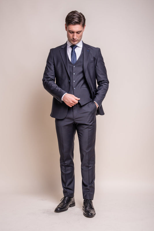 Bond Midnight Blue 3 Piece Suit - Suits - 