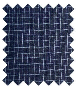 Bond Navy Check Suit Swatch - Swatch - 