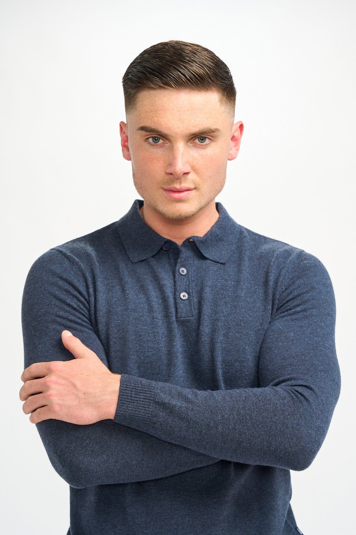 Boom Navy Long Sleeve Polo - Jumpers - 