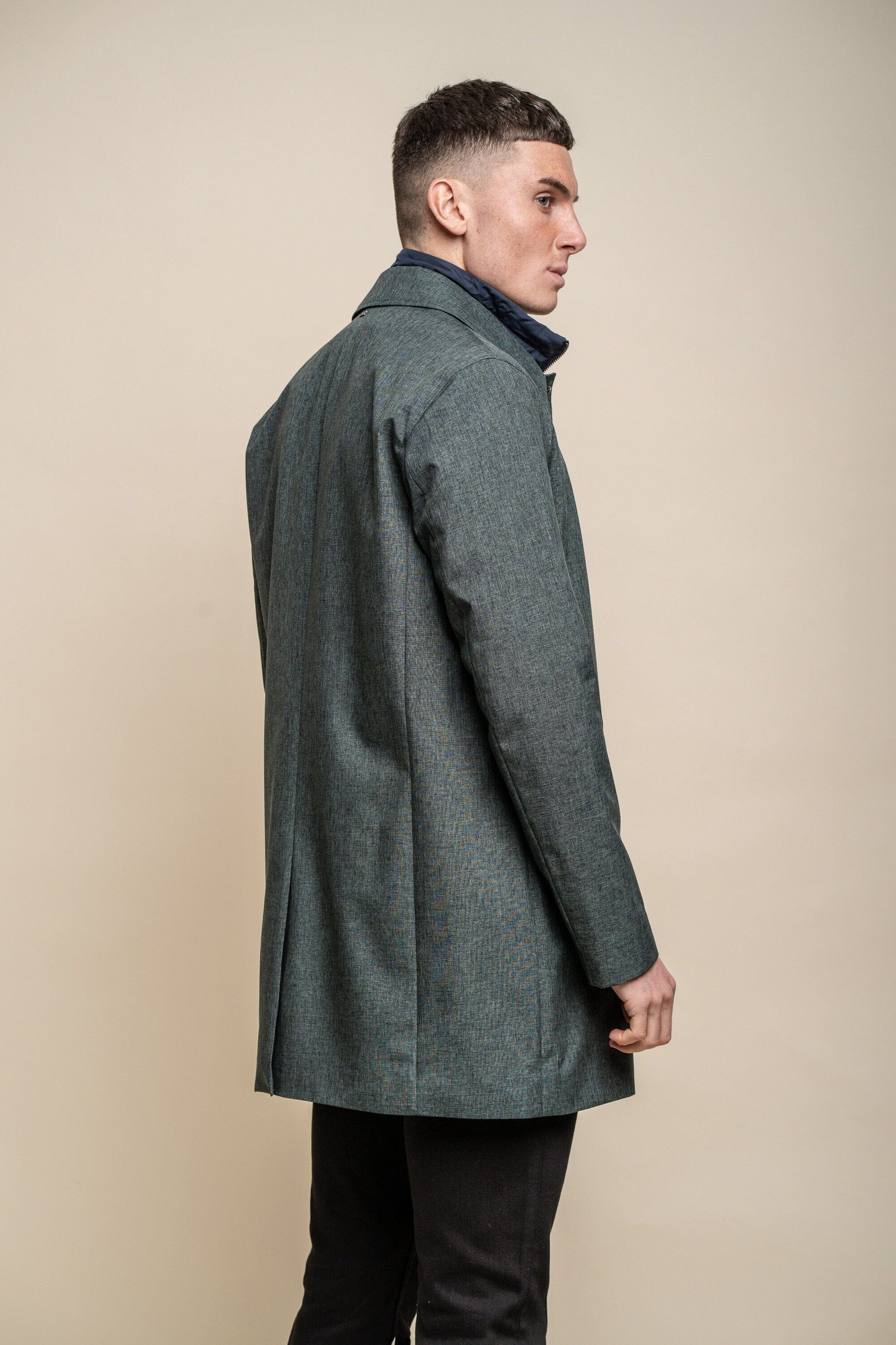 Brando Olive Mac Coat - Coats - - THREADPEPPER