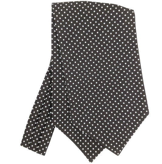 Brown Spot Cotton Cravat - Cravats - 