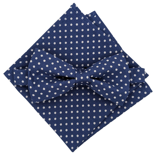 Blue Spot Bow Tie