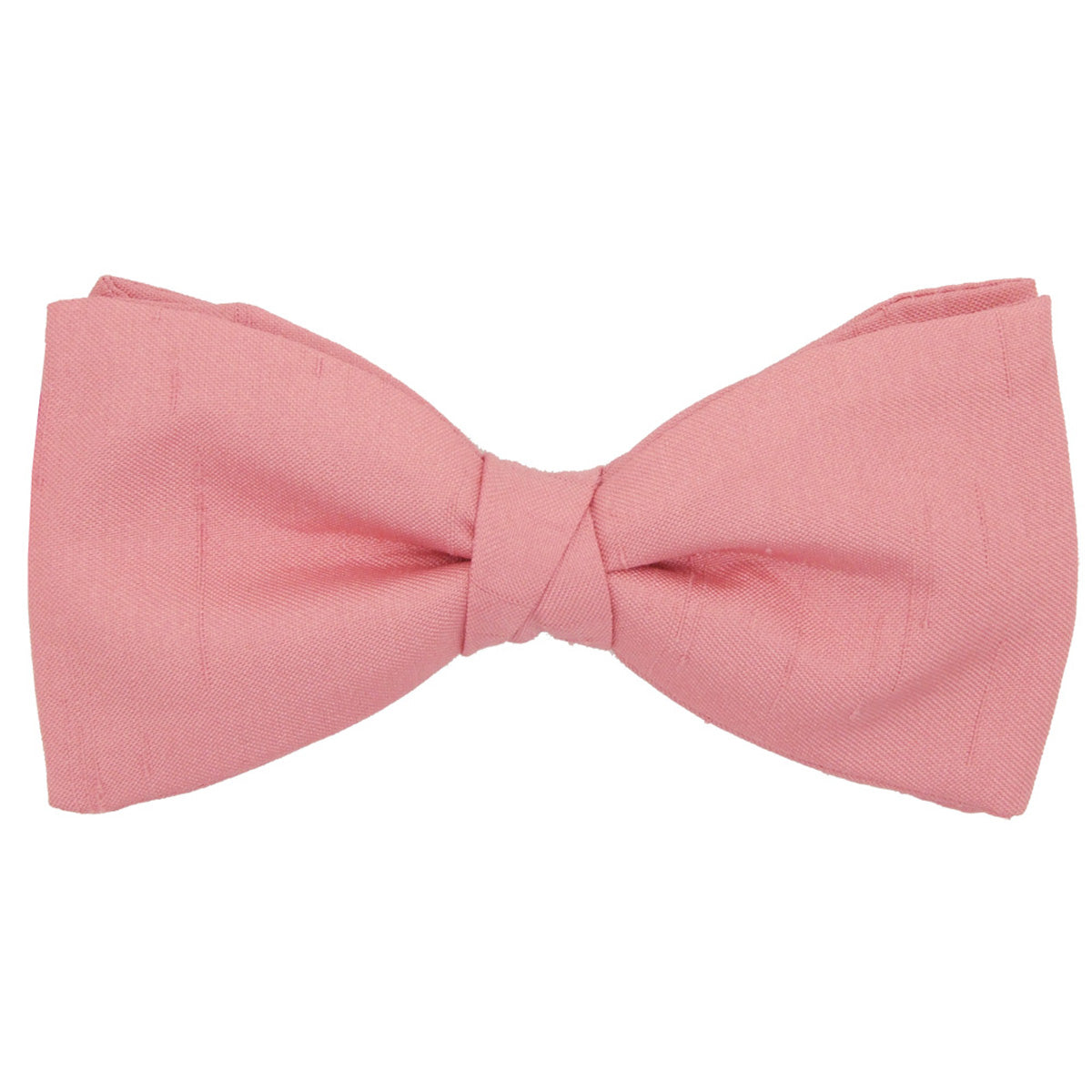 Clearance - Light Coral Shantung Pre-Tied Bow Tie