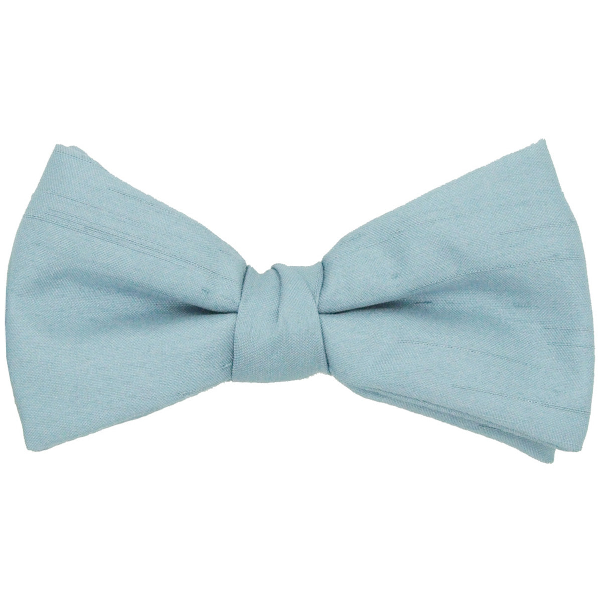 Clearance -  Antique Blue Shantung Pre-Tied Bow Tie