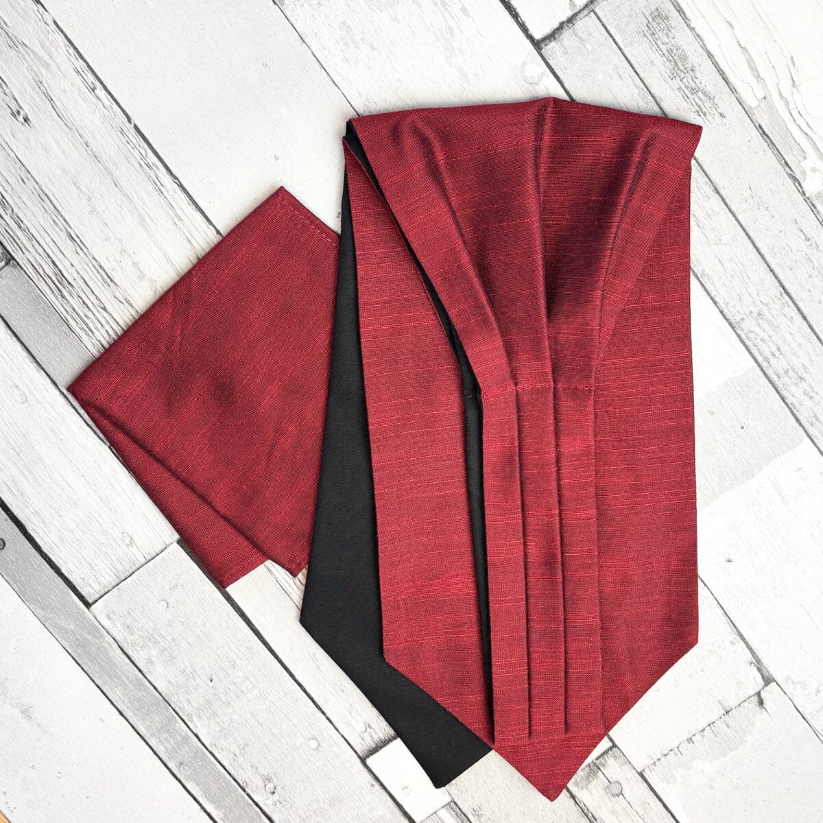 Cardinal Red Dupion Cravat - Cravats - 