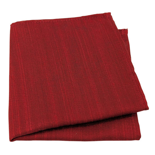Cardinal Red Dupion Pocket Square - Handkerchiefs - 