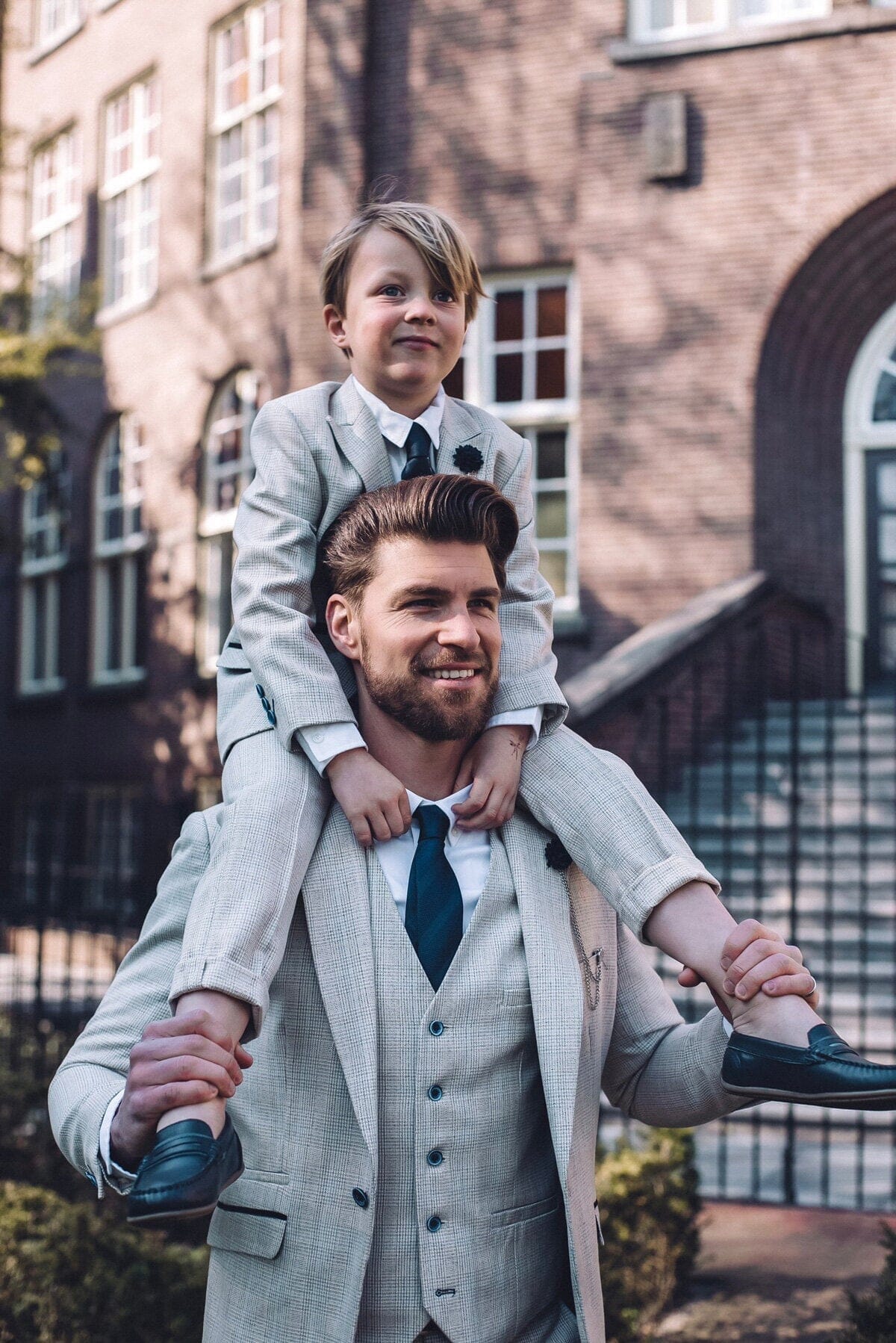 Caridi Beige 3 Piece Suit - Suits - 