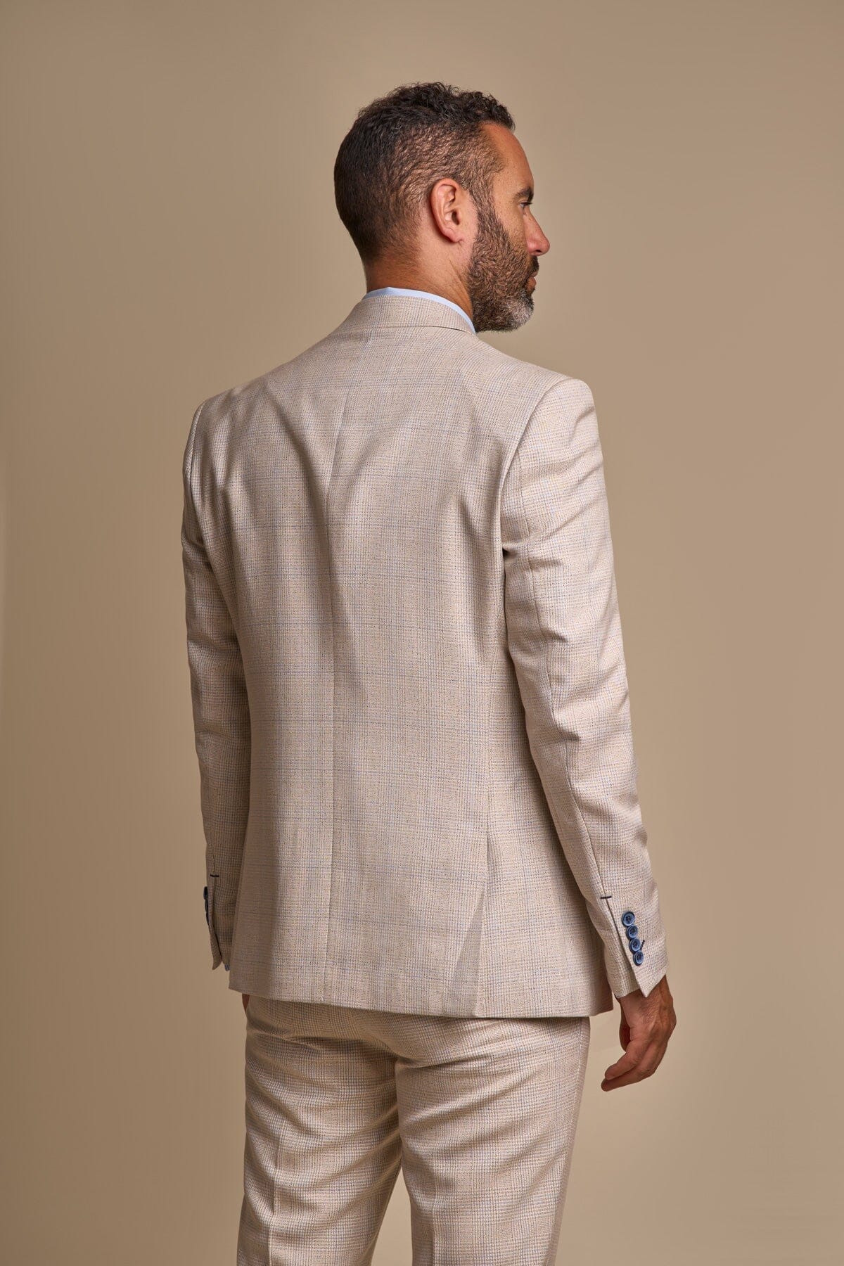 Caridi Beige 3 Piece Suit - Suits - 